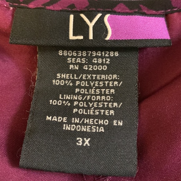 LYS Mini Dress Purple Black Spaghetti Straps Womens Size 3X - Picture 2 of 5